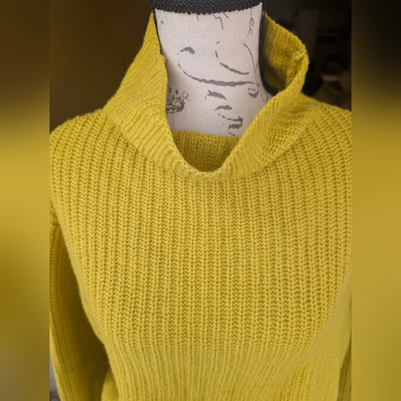 Aritzia Wilfred Montpellier Wool Turtleneck Sweater Mustard Yellow Size Small - Picture 9 of 16